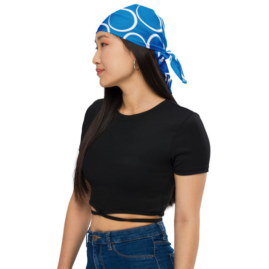 Royal Blue and White Infinity All-over print bandana