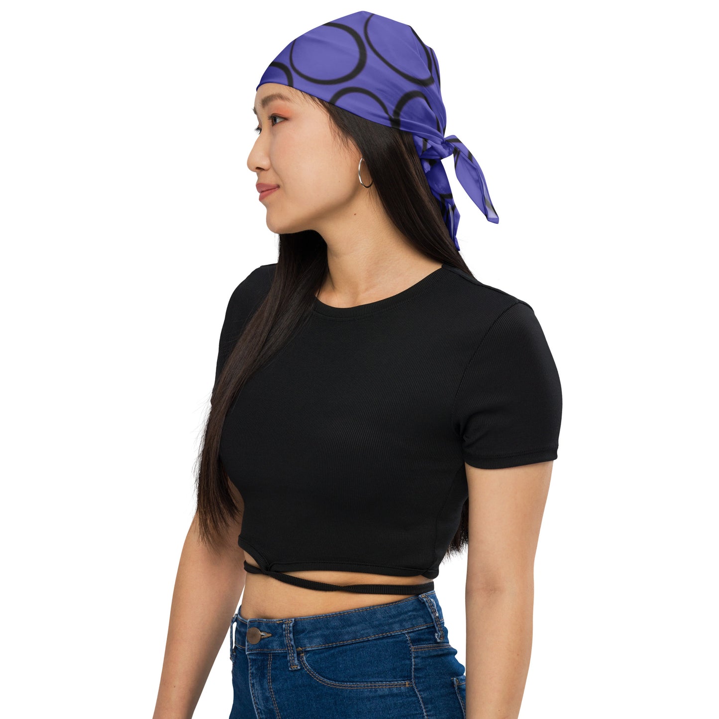 Purple and Black Infinity All-over print bandana