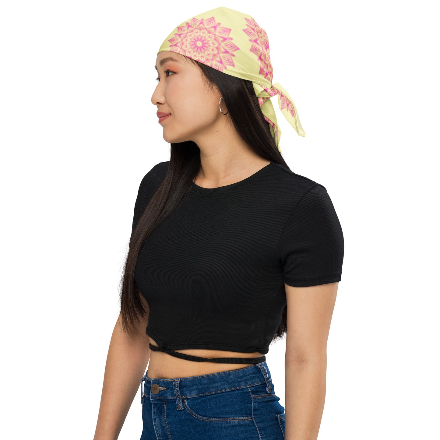 Mandala Logo Lemon Pink All-over print bandana