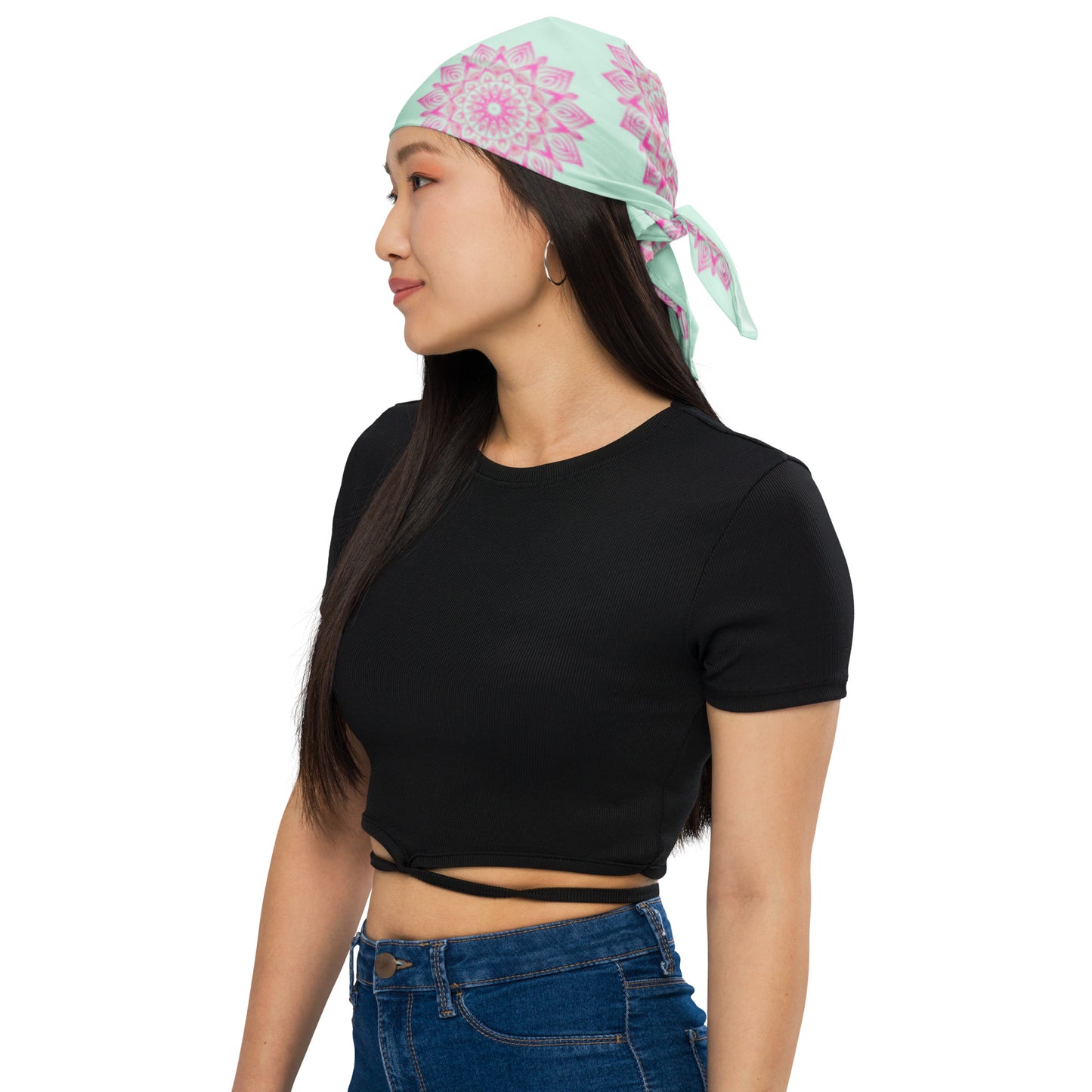 Mandala Logo Mint Pink All-over print bandana