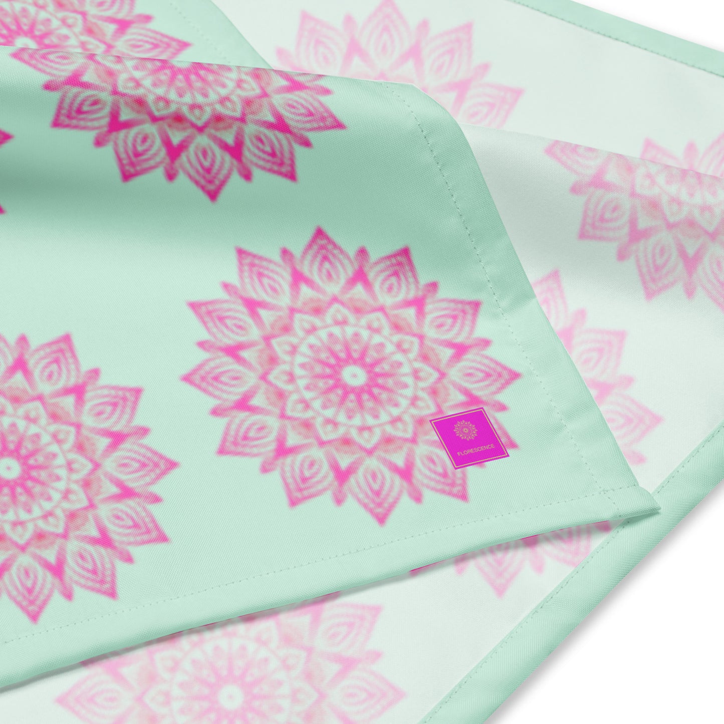 Mandala Logo Mint Pink All-over print bandana