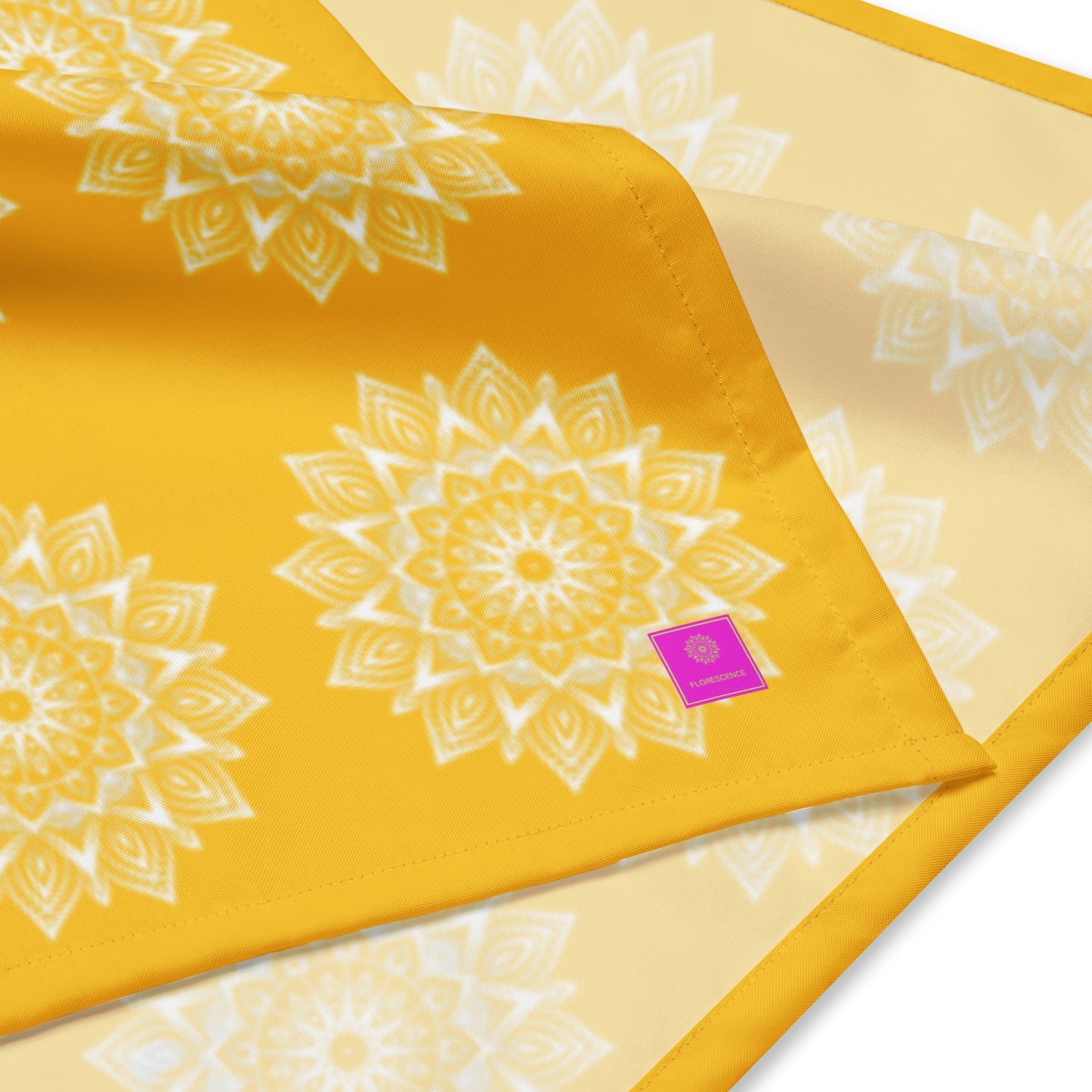 Rainbow Mandala Logo Yellow All-over print bandana