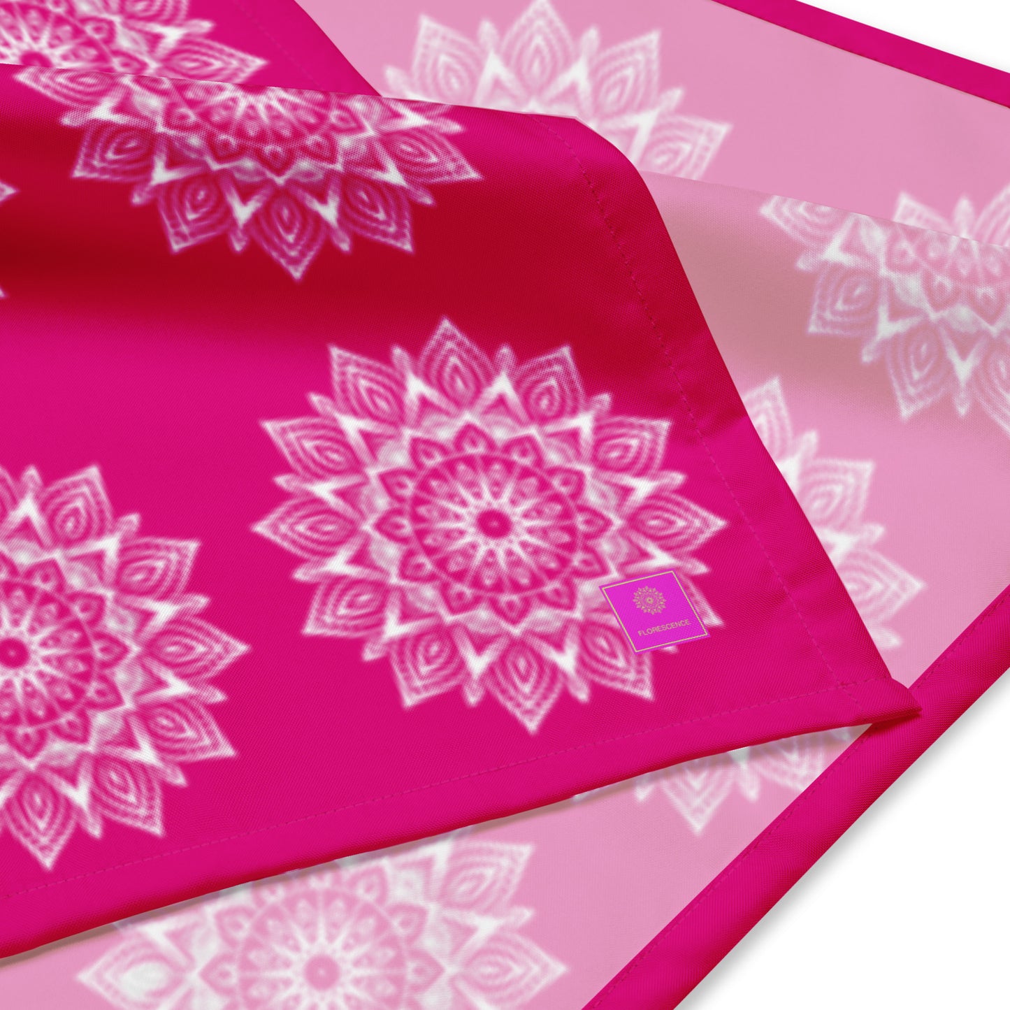 Rainbow Mandala Logo Pink All-over print bandana