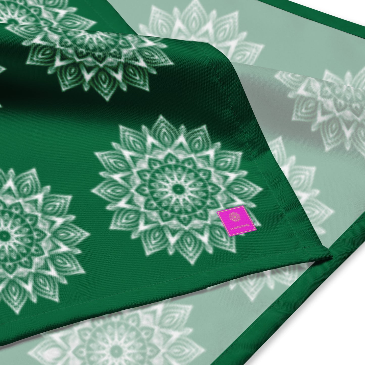 Rainbow Mandala Logo Green All-over print bandana