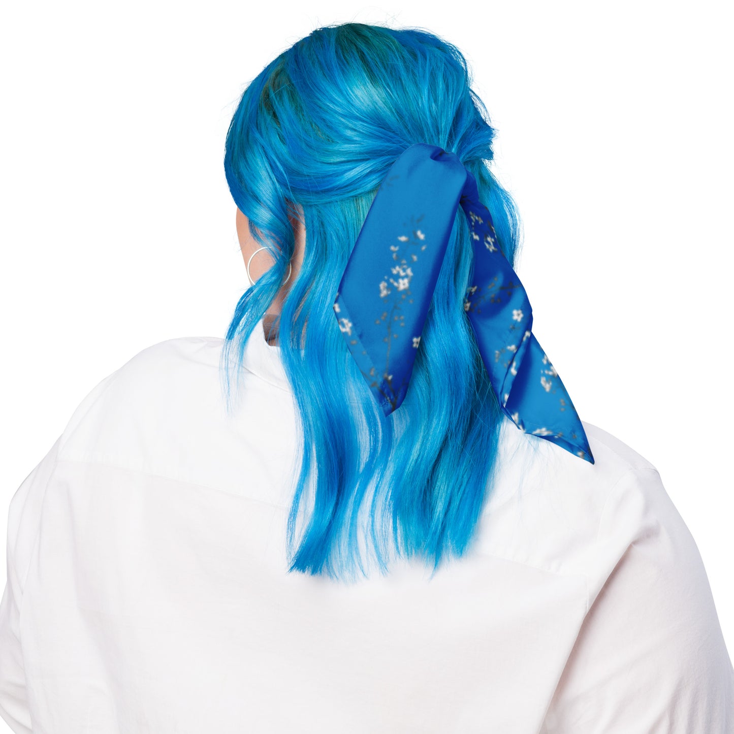 Spring Blossom Royal Blue All-over print bandana