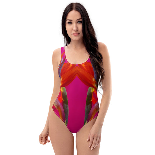 Florescence Pink Paradise Inverted One-Piece Swimsuit