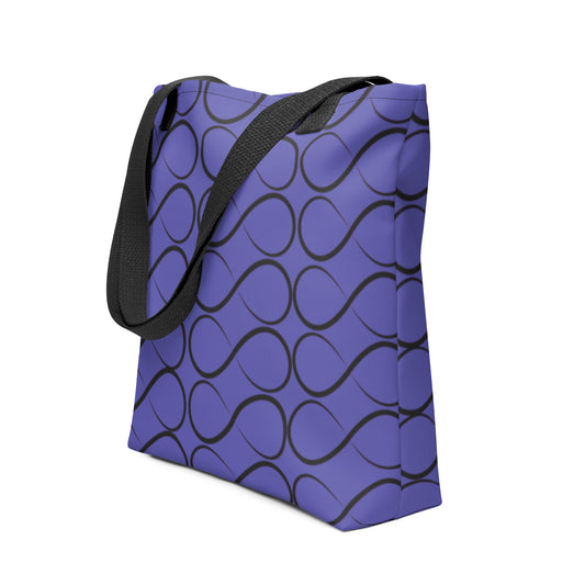 Purple and Black Infinity Tote bag