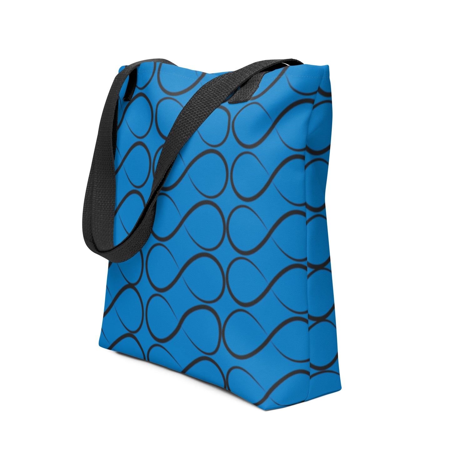 Royal Blue and Black Infinity Tote bag