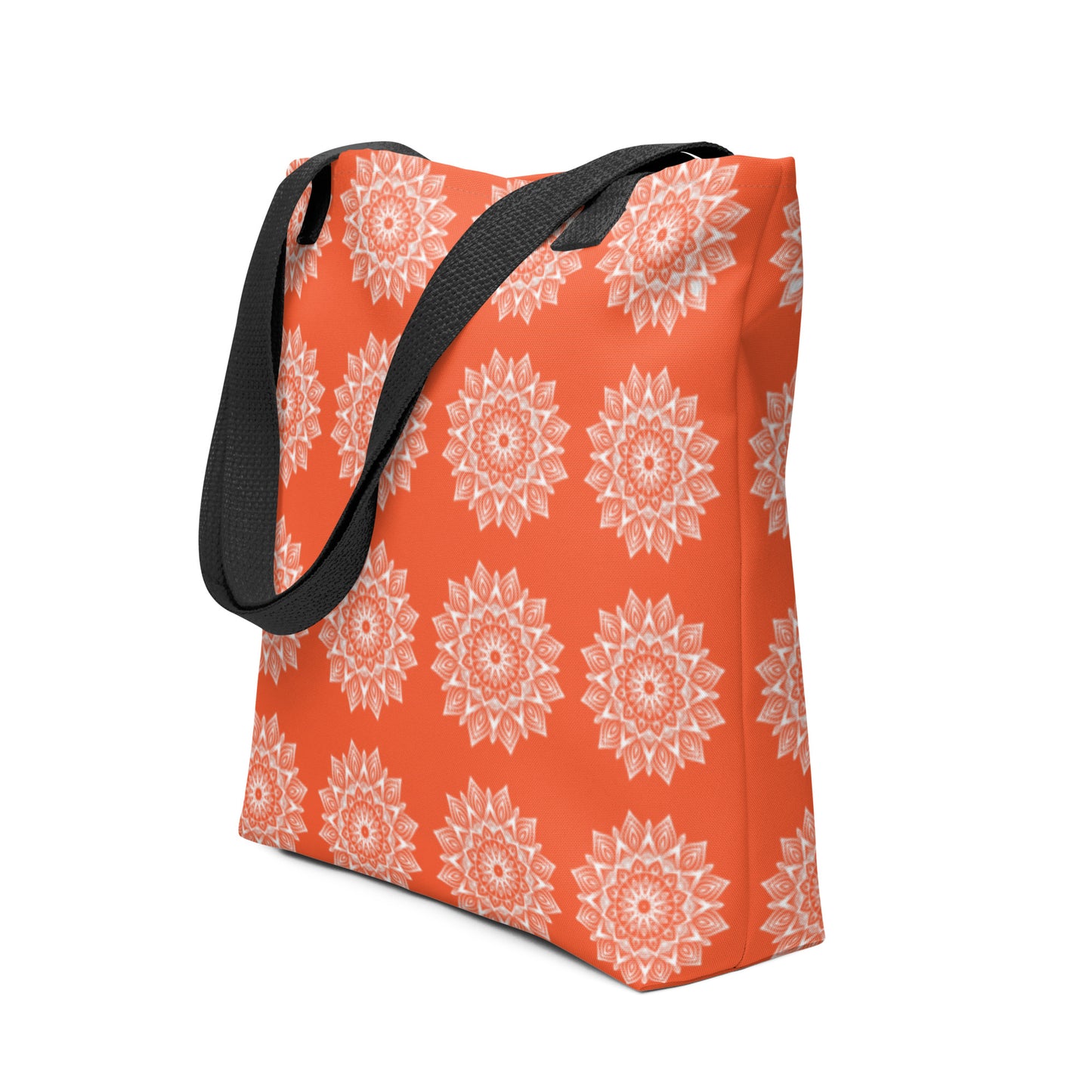 Rainbow Mandala Logo Orange Tote bag