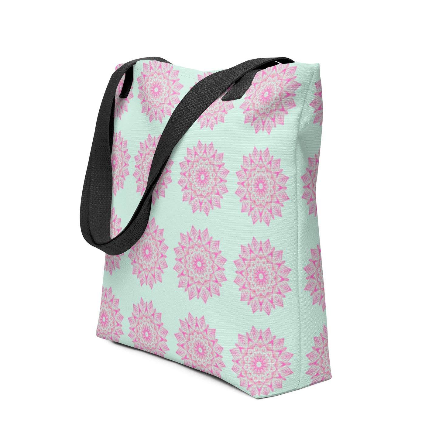 Mandala Logo Mint Pink Tote bag