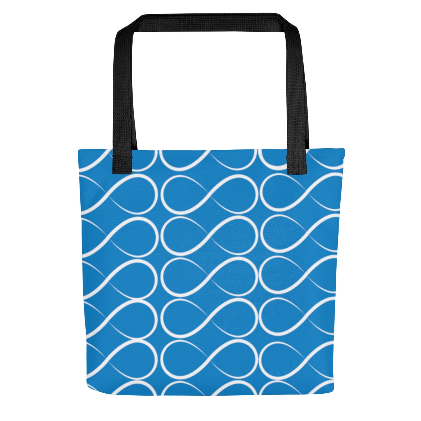 Royal Blue and White Infinity Tote bag