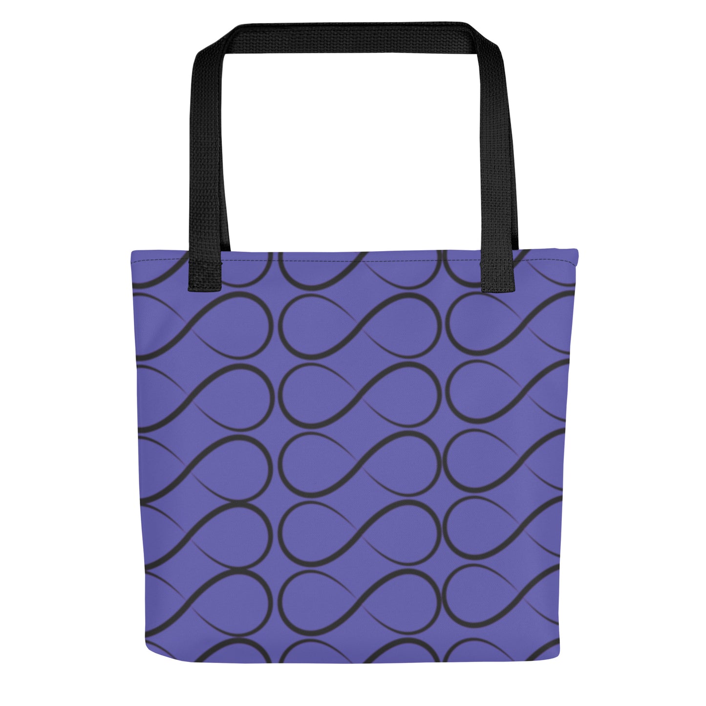 Purple and Black Infinity Tote bag