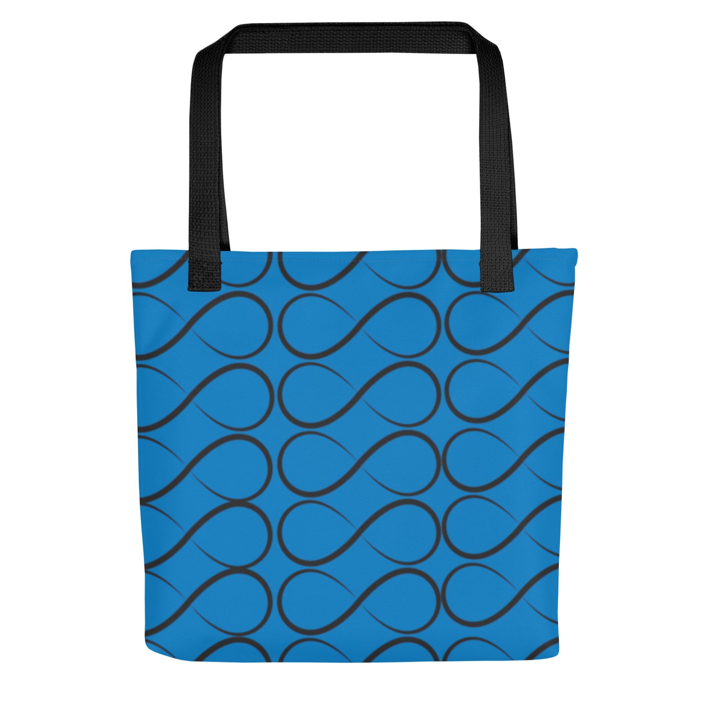 Royal Blue and Black Infinity Tote bag