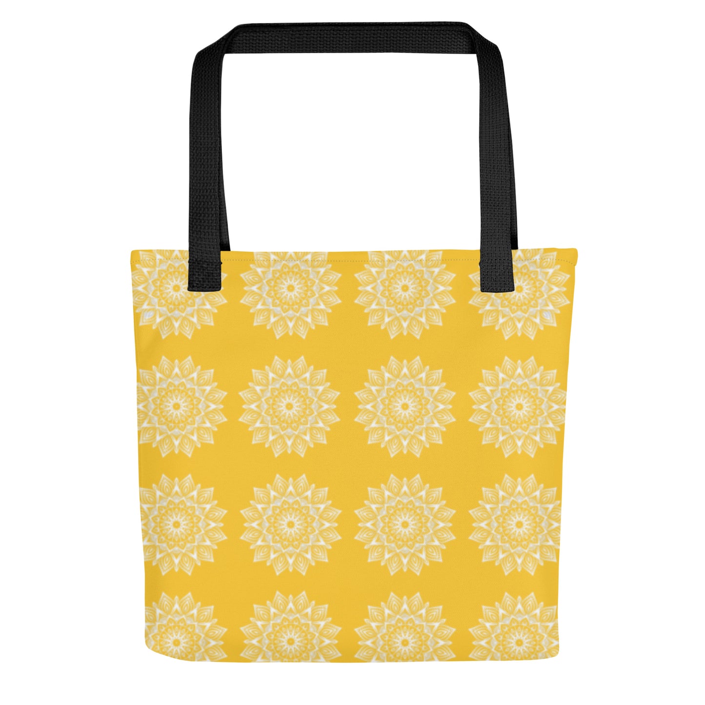 Rainbow Mandala Logo Yellow Tote bag