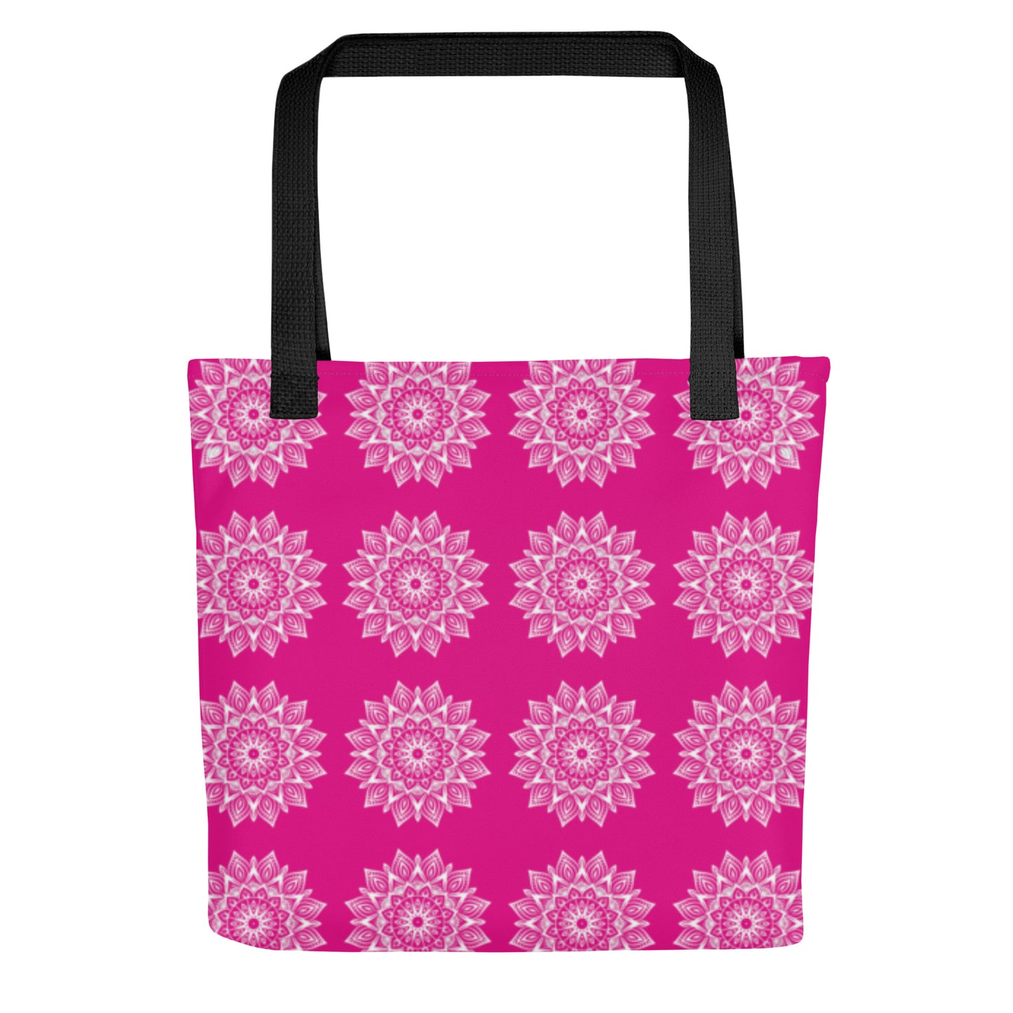 Rainbow Mandala Logo Pink Tote bag