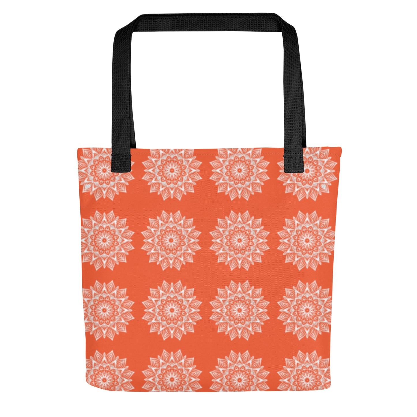 Rainbow Mandala Logo Orange Tote bag