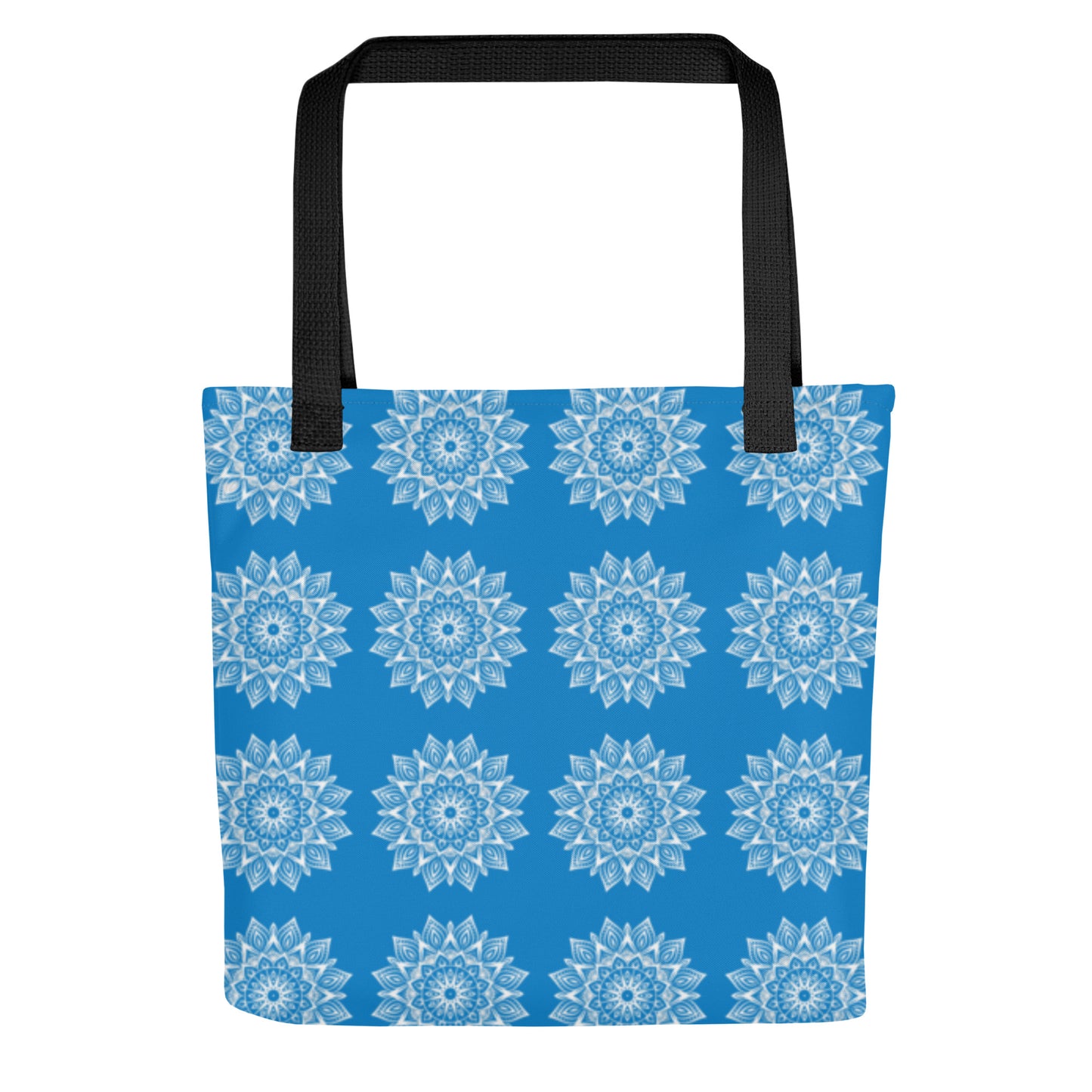 Rainbow Mandala Logo Blue Tote bag