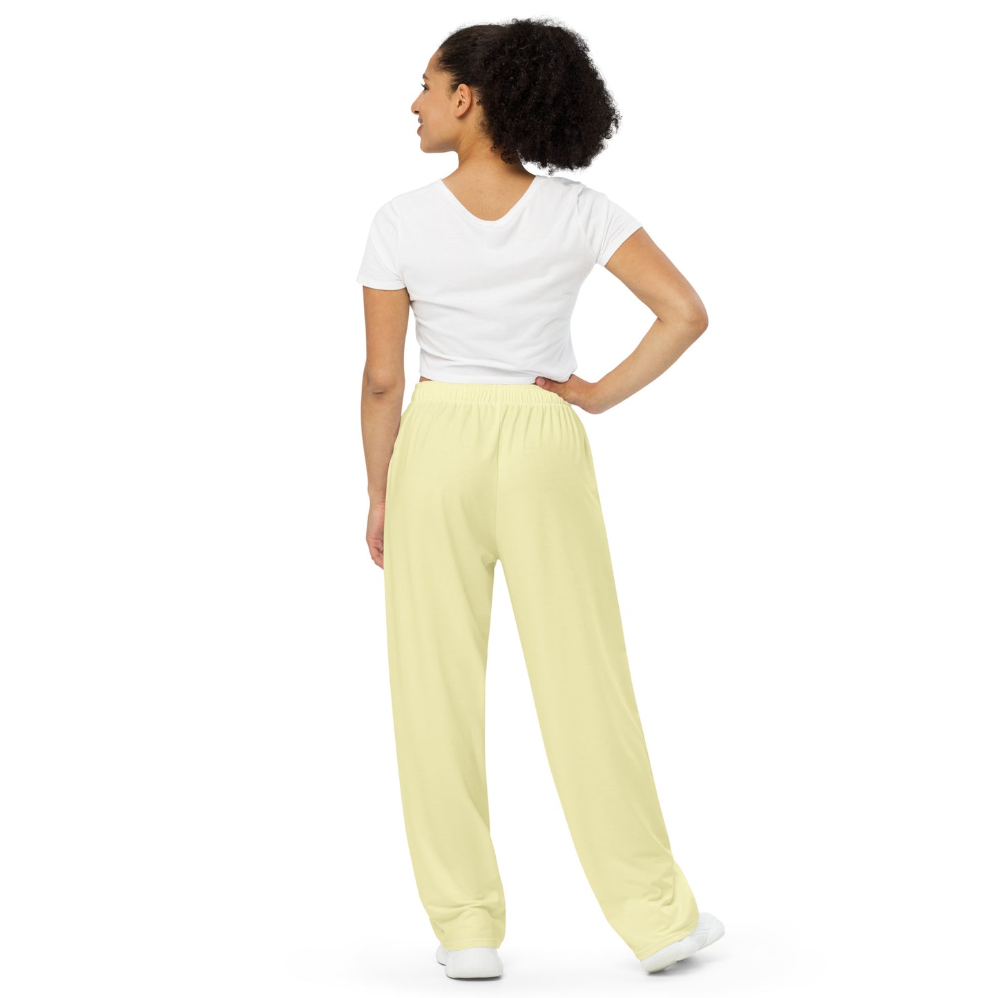 Pastel Lemon wide-leg pants