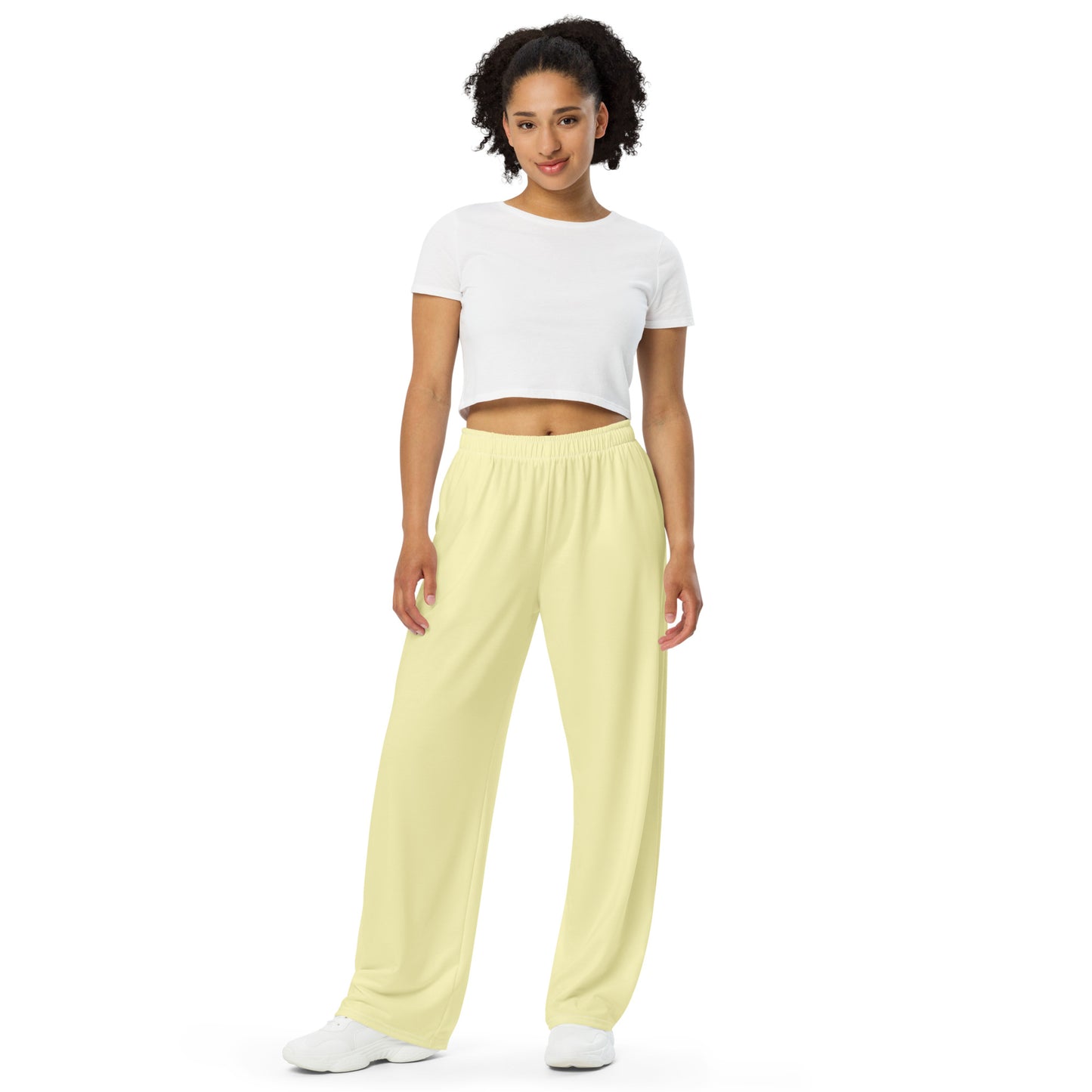 Pastel Lemon wide-leg pants