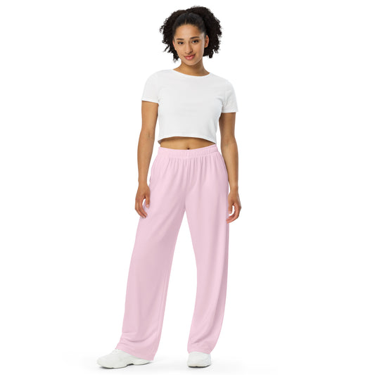 Pastel Pink  wide-leg pants