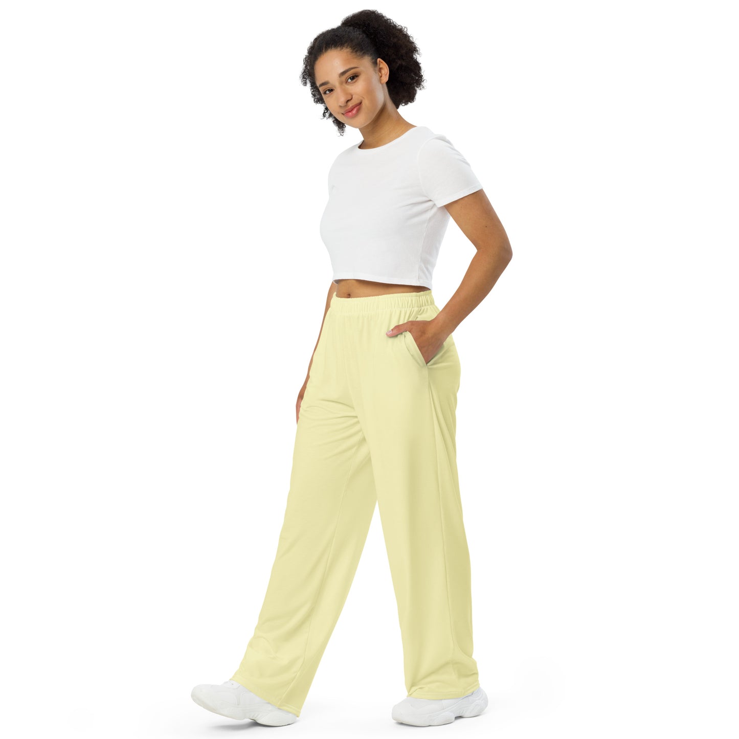 Pastel Lemon wide-leg pants