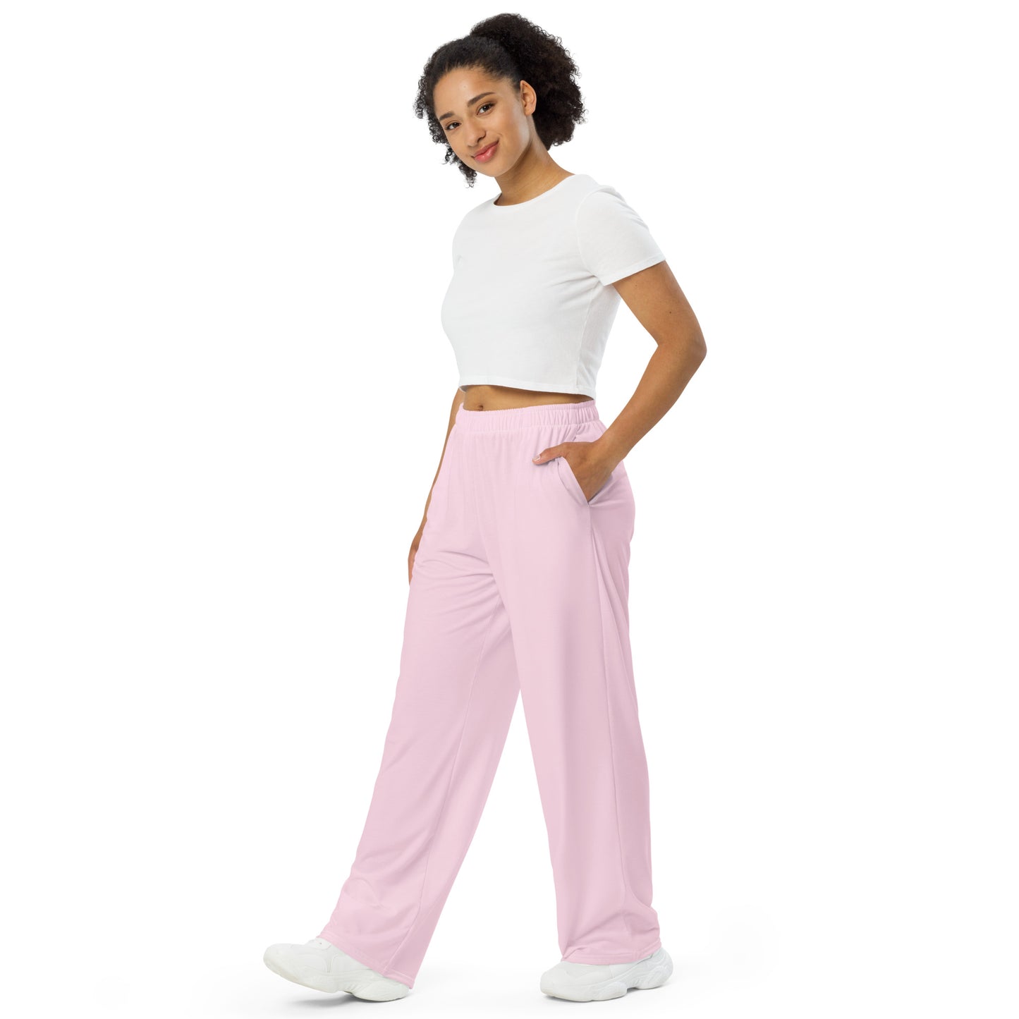 Pastel Pink  wide-leg pants