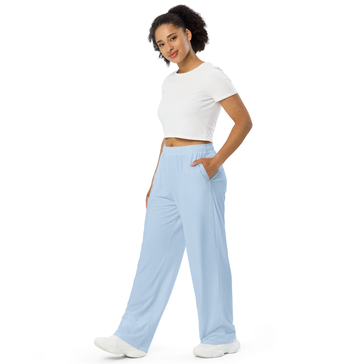 Pastel Blue wide-leg pants