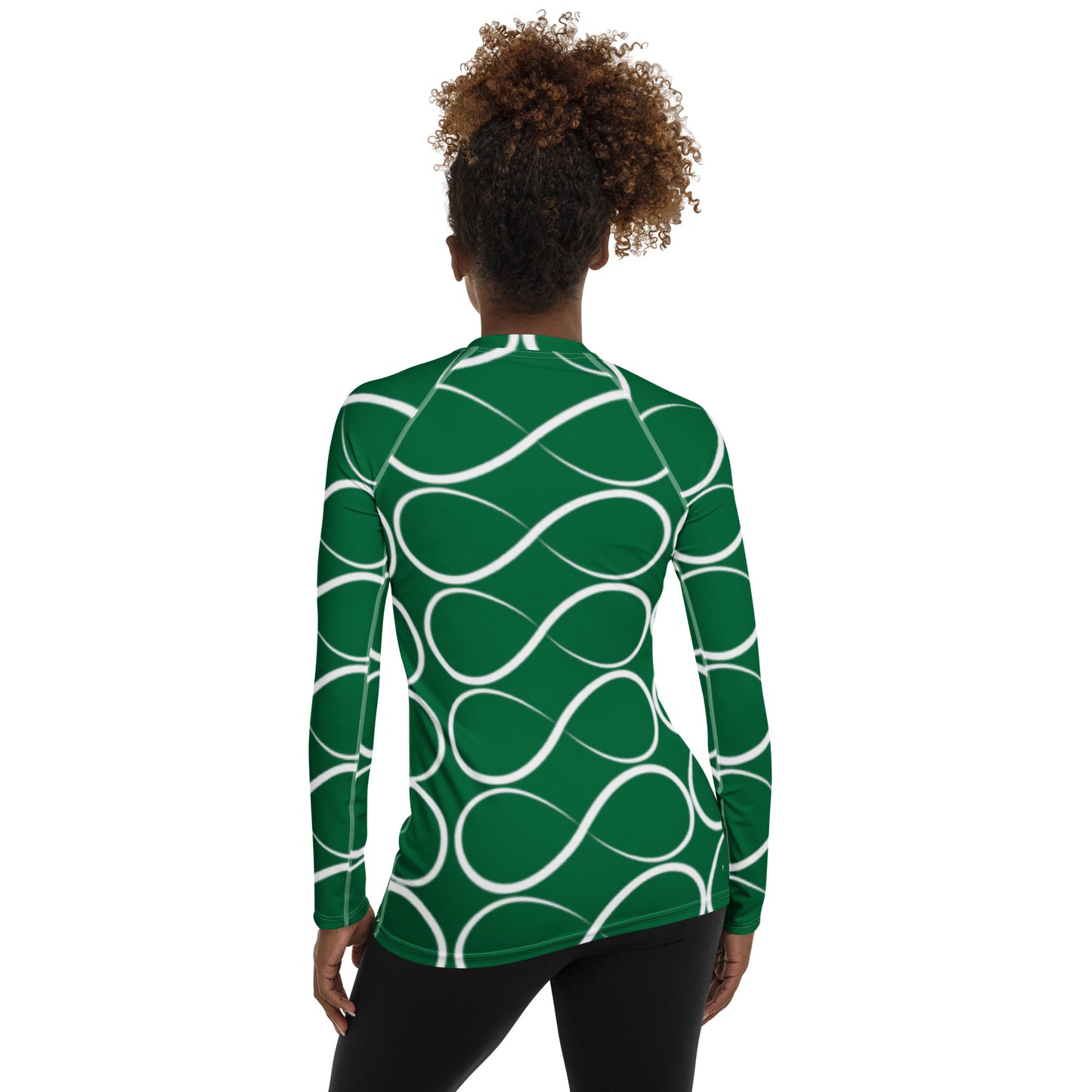 Infinity Emerald Green Women's Rash Guard