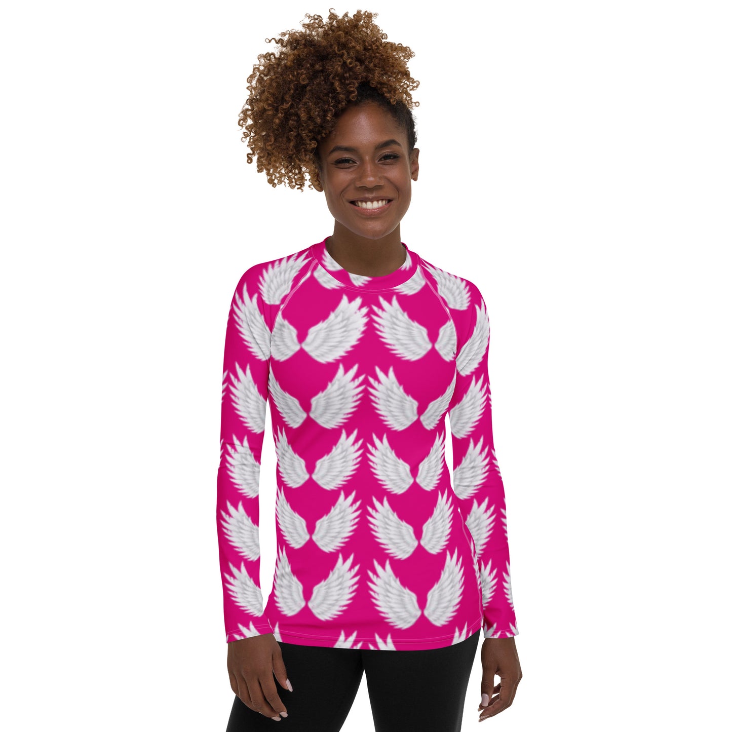 Wings Fuchsia  Multi Women's Rash Guard