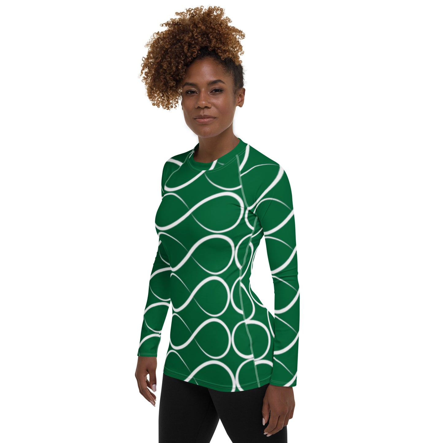 Infinity Emerald Green Women's Rash Guard