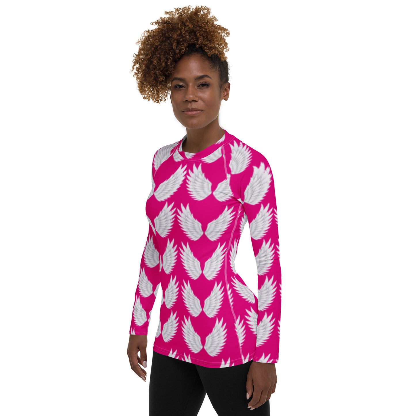 Wings Fuchsia  Multi Women's Rash Guard