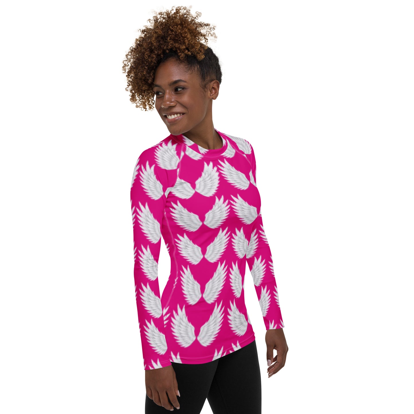 Wings Fuchsia  Multi Women's Rash Guard