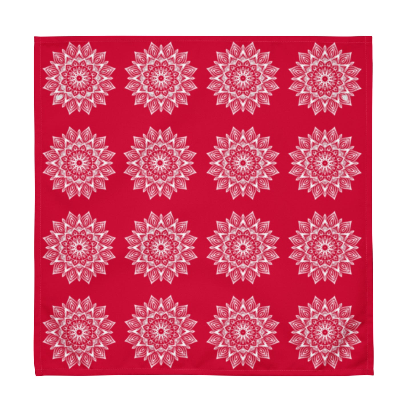 Rainbow Mandala Logo Red Cloth napkin set