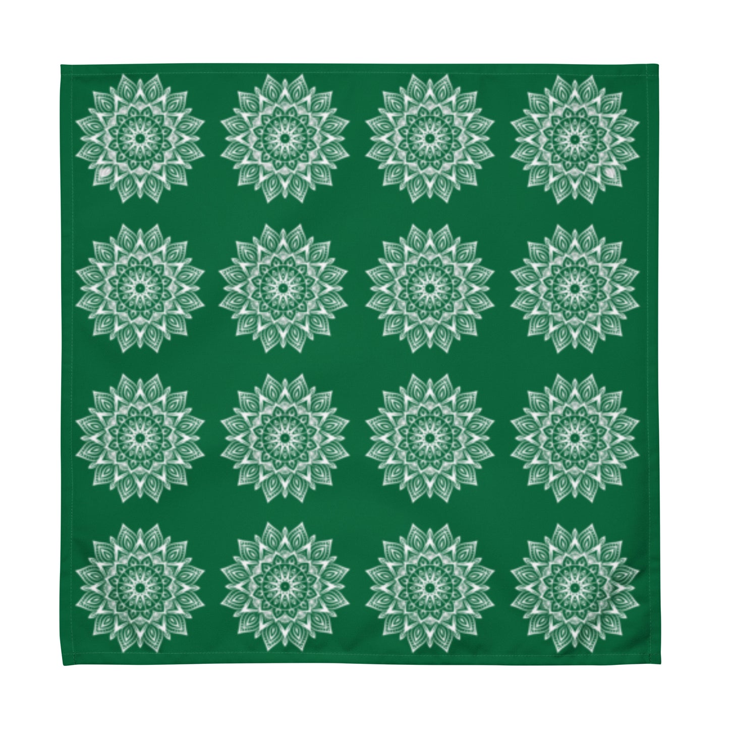 Rainbow Mandala Logo Green Cloth napkin set