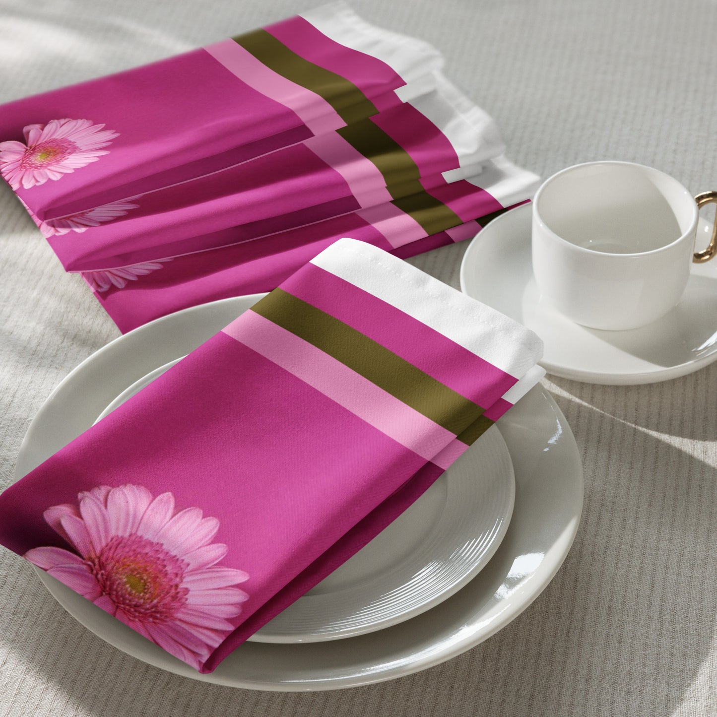 Florescence Pink Passion  Cloth napkin set