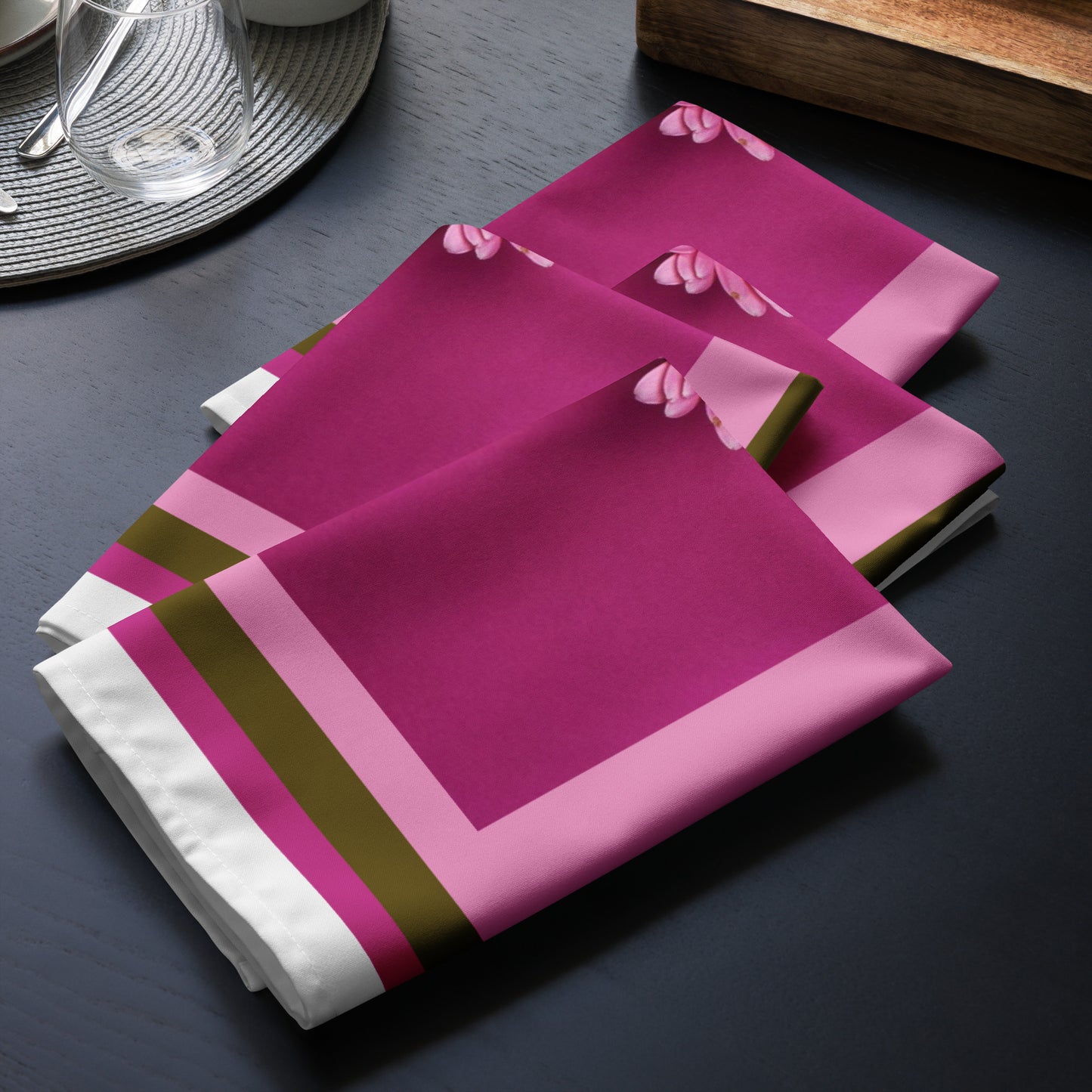 Florescence Pink Passion  Cloth napkin set