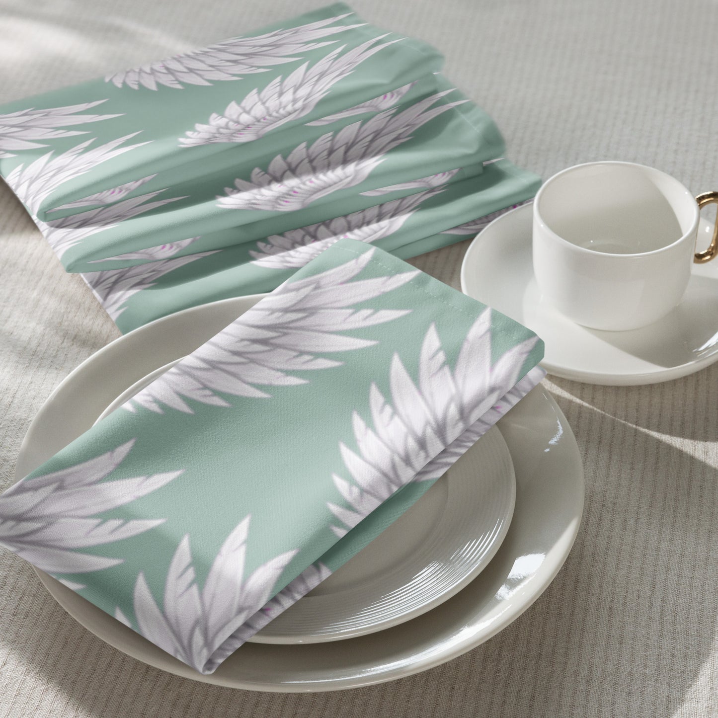 Wings Eau de Nil  Cloth napkin set