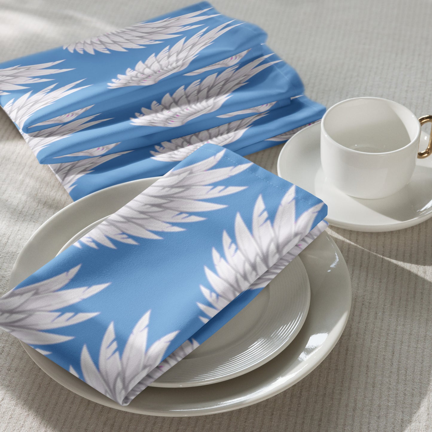 Wings Baby Blue Cloth napkin set