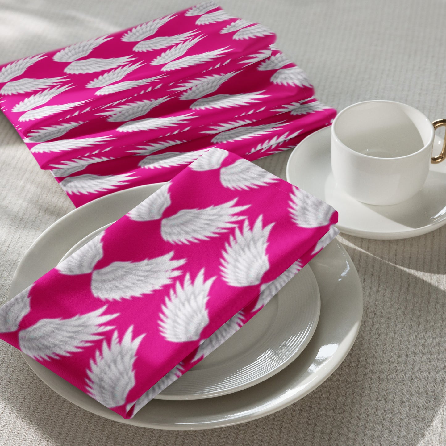 Wings Fuchsia Multi Cloth napkin set