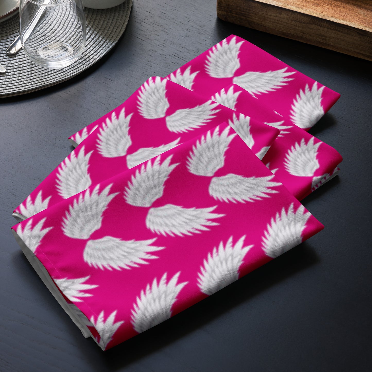 Wings Fuchsia Multi Cloth napkin set