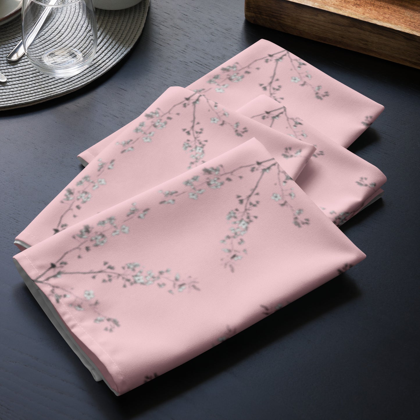 Spring Blossom Baby Pink Cloth napkin set