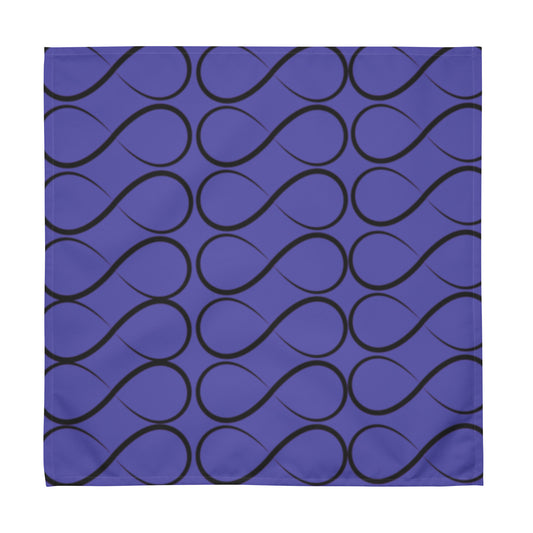 Purple and Black Infinity Cloth napkin set