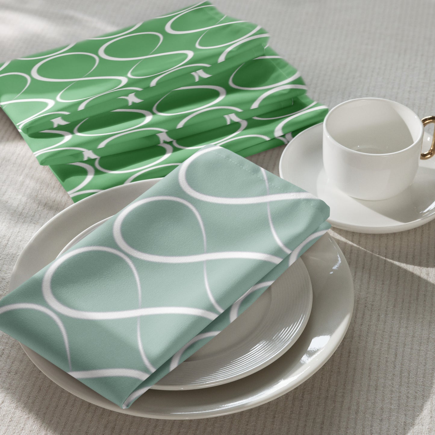 Infinity Eau de Nil Cloth napkin set