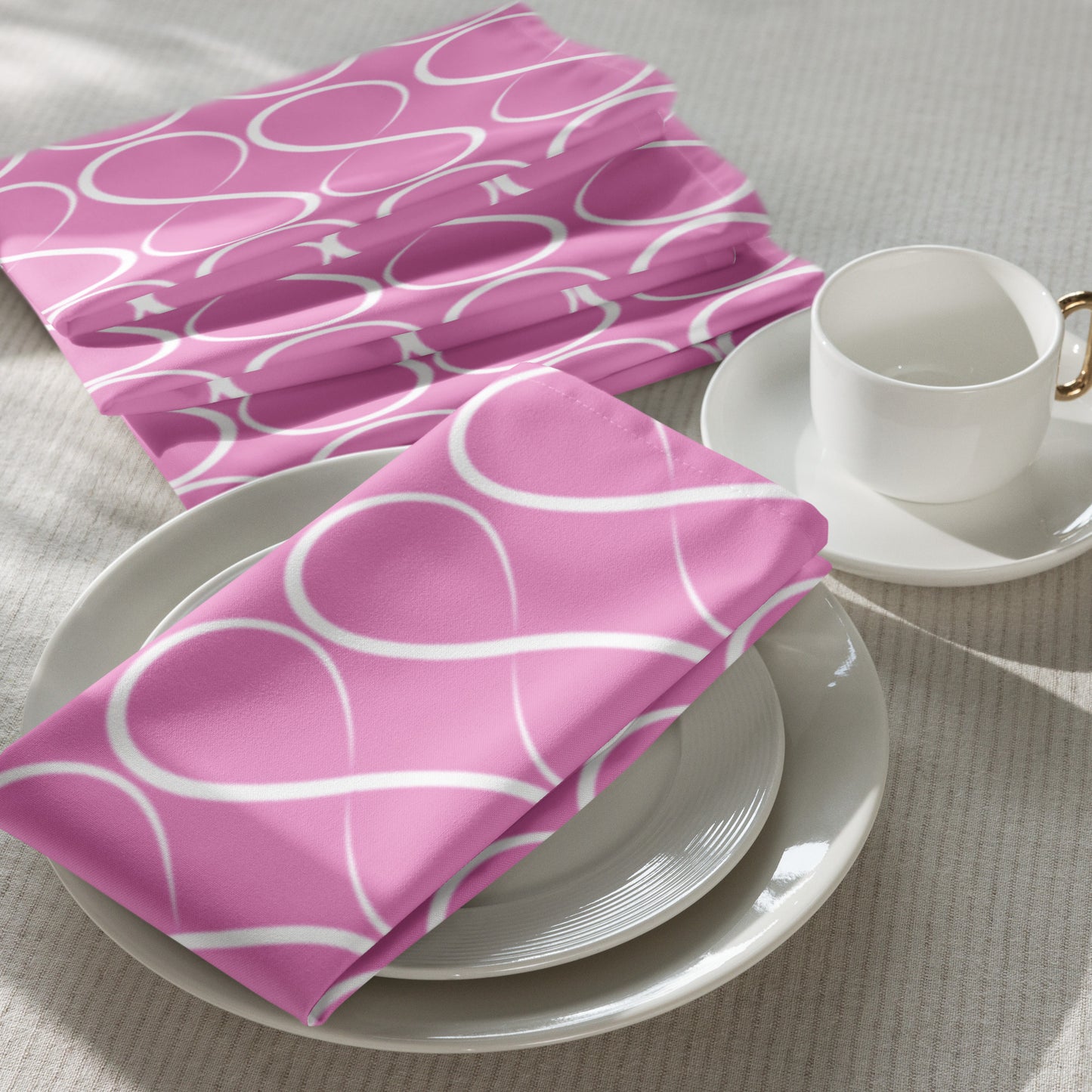 Musk Pink Infinity Cloth napkin set