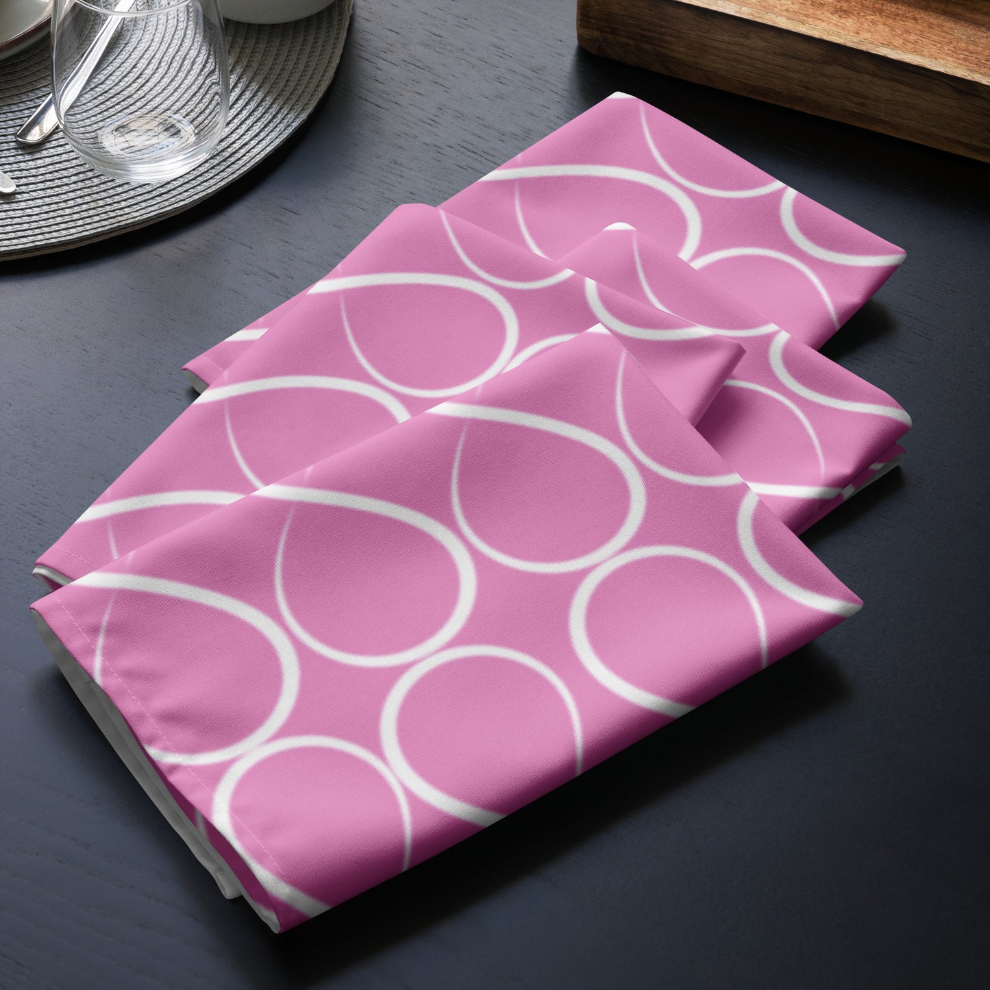 Musk Pink Infinity Cloth napkin set