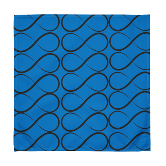 Royal Blue and Black Infinity Cloth napkin set