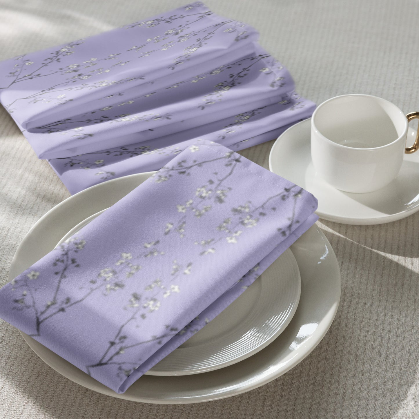 Spring Blossom Lilac Cloth napkin set