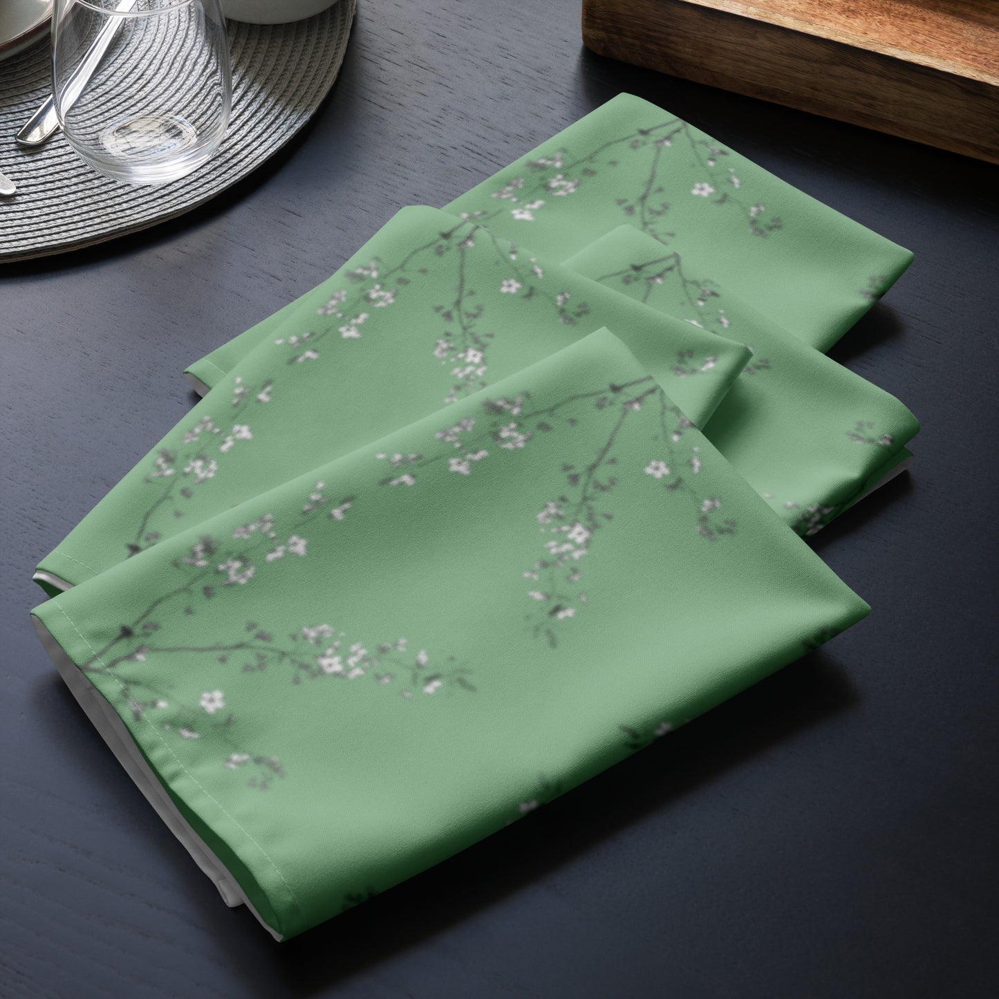 Spring Blossom Sage Cloth napkin set