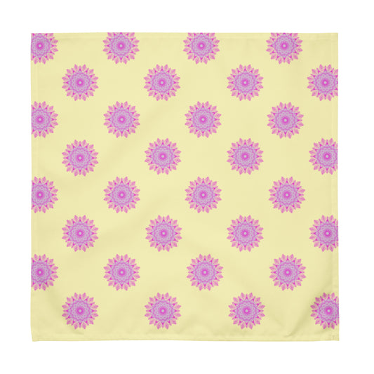 Mandala Logo Lemon Pink Cloth napkin set