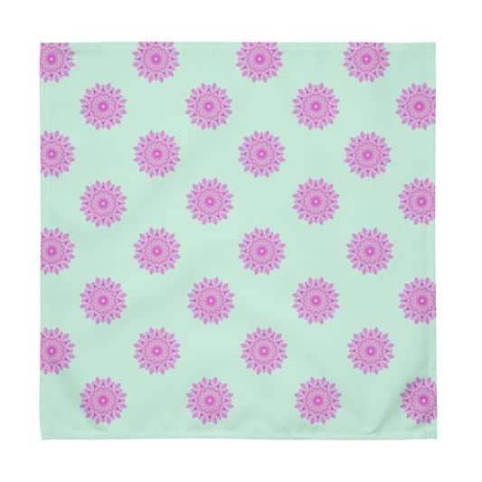 Mandala Logo Mint Pink Cloth napkin set